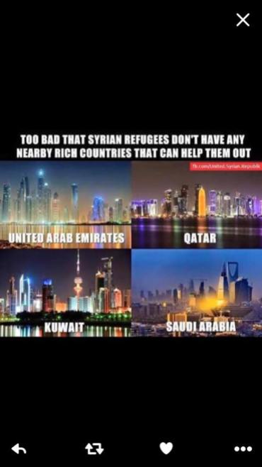 middle east ignores refugees